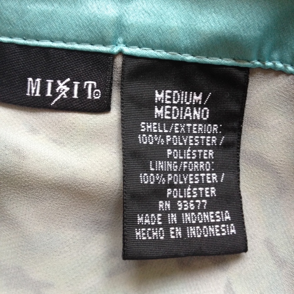 Mixit Teal Print Tank M - Picture 3 of 4